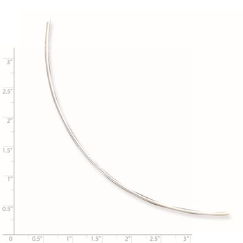 Sterling Silver Solid Polished 1.4mm Neck Wire Necklace — alternate view