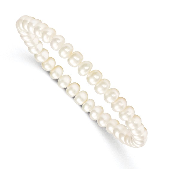 10MM White Freshwater Pearl Stretch Stone Bracelet│HandPicked