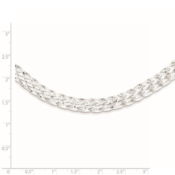 Sterling Silver 6.75mm Braided Fancy Necklace — alternate view