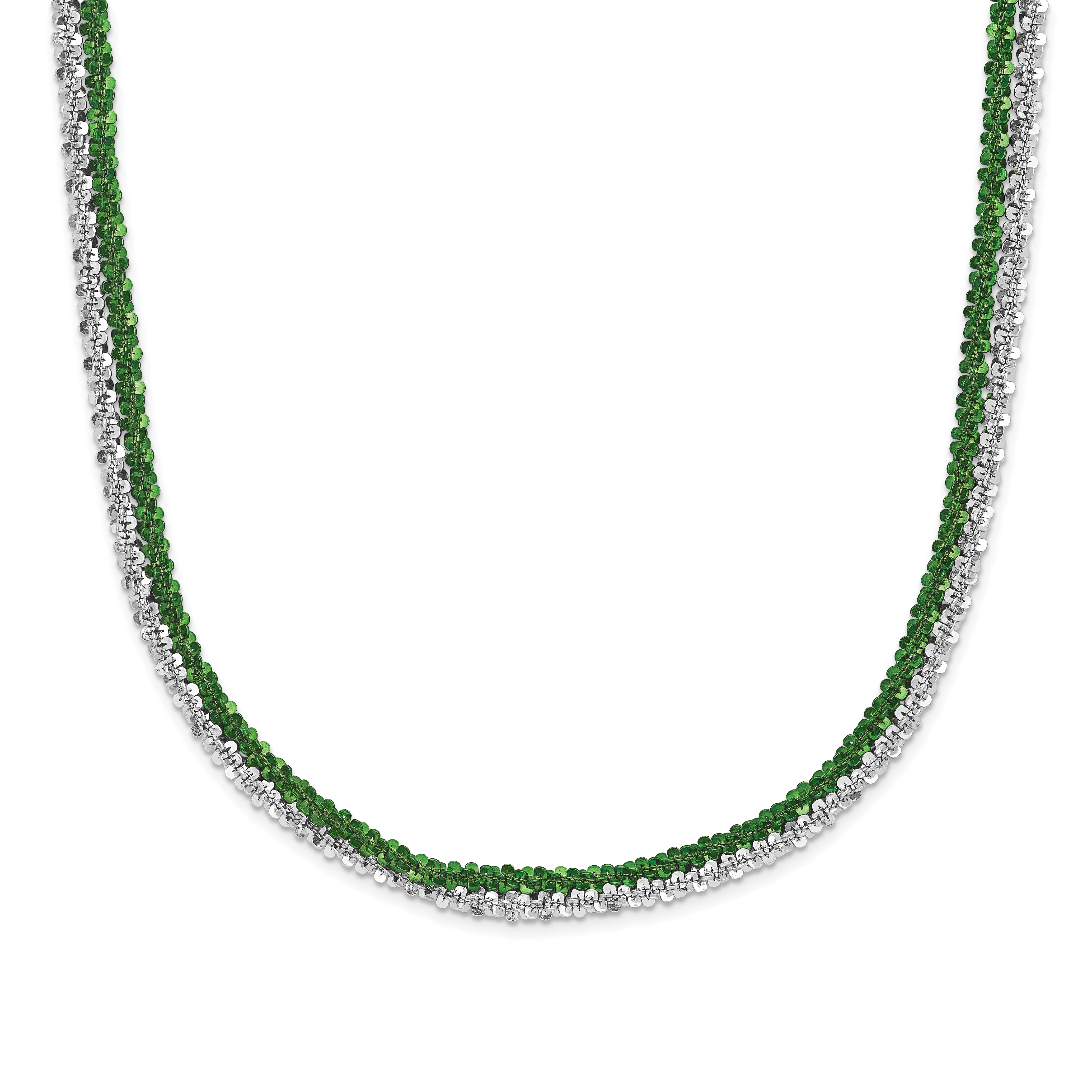 Casablanca: Gold & Green Crystal Tennis Ball Necklace | SSENSE