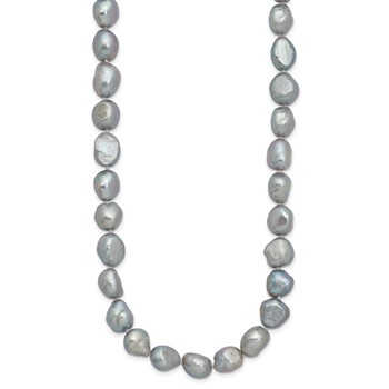 9-11mm Grey Baroque Freshwater Cultured Pearl Endless 64 inch Necklace — alternate view
