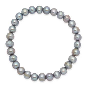 6-7mm Grey Freshwater Cultured Pearl Stretch Bracelet — alternate view