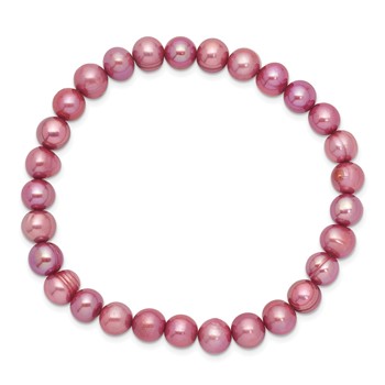 6-7mm Rose Freshwater Cultured Pearl Stretch Bracelet — alternate view