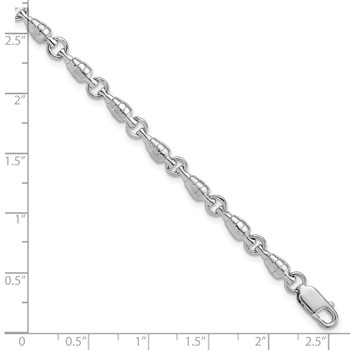 De-Ani Sterling Silver Rhodium-plated Polished Swivel Link Bracelet — alternate view