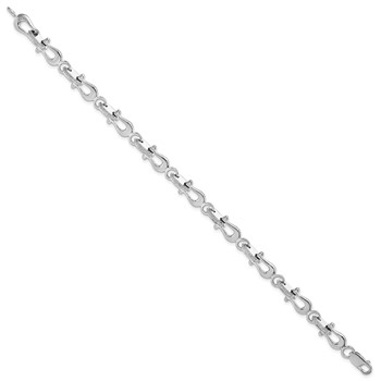De-Ani Sterling Silver Rhodium-plated Polished Mariners Link Bracelet — alternate view