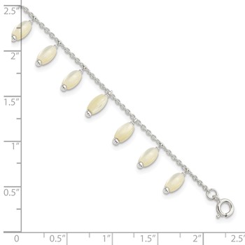 Sterling Silver Polished MOP w/1.25 in ext Bracelet — alternate view