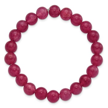 Strawberry Quartz 8.50mm Beaded Stretch Bracelet — alternate view