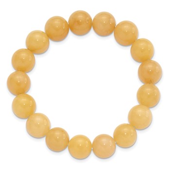 Yellow Quartz 10.00mm Beaded Stretch Bracelet — alternate view
