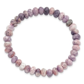 Charoite 7mm Beaded Stretch Bracelet — alternate view