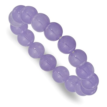 Lavender Quartz 10mm Beaded Stretch Bracelet