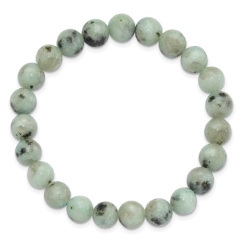 Kiwi Jasper 8.5mm Beaded Stretch Bracelet — alternate view