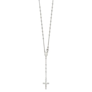 Sterling Silver 24in Rosary Necklace — alternate view