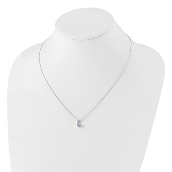 Sterling Silver Purple CZ Necklace — alternate view