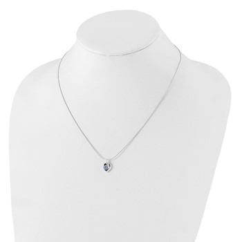 Sterling Silver Purple CZ Necklace — alternate view