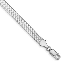 Image of Sterling Silver Rhodium-plated 5.25mm Magic Herringbone Chain
