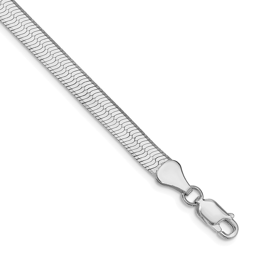 Sterling Silver Rhodium-plated 5.25mm Magic Herringbone Chain