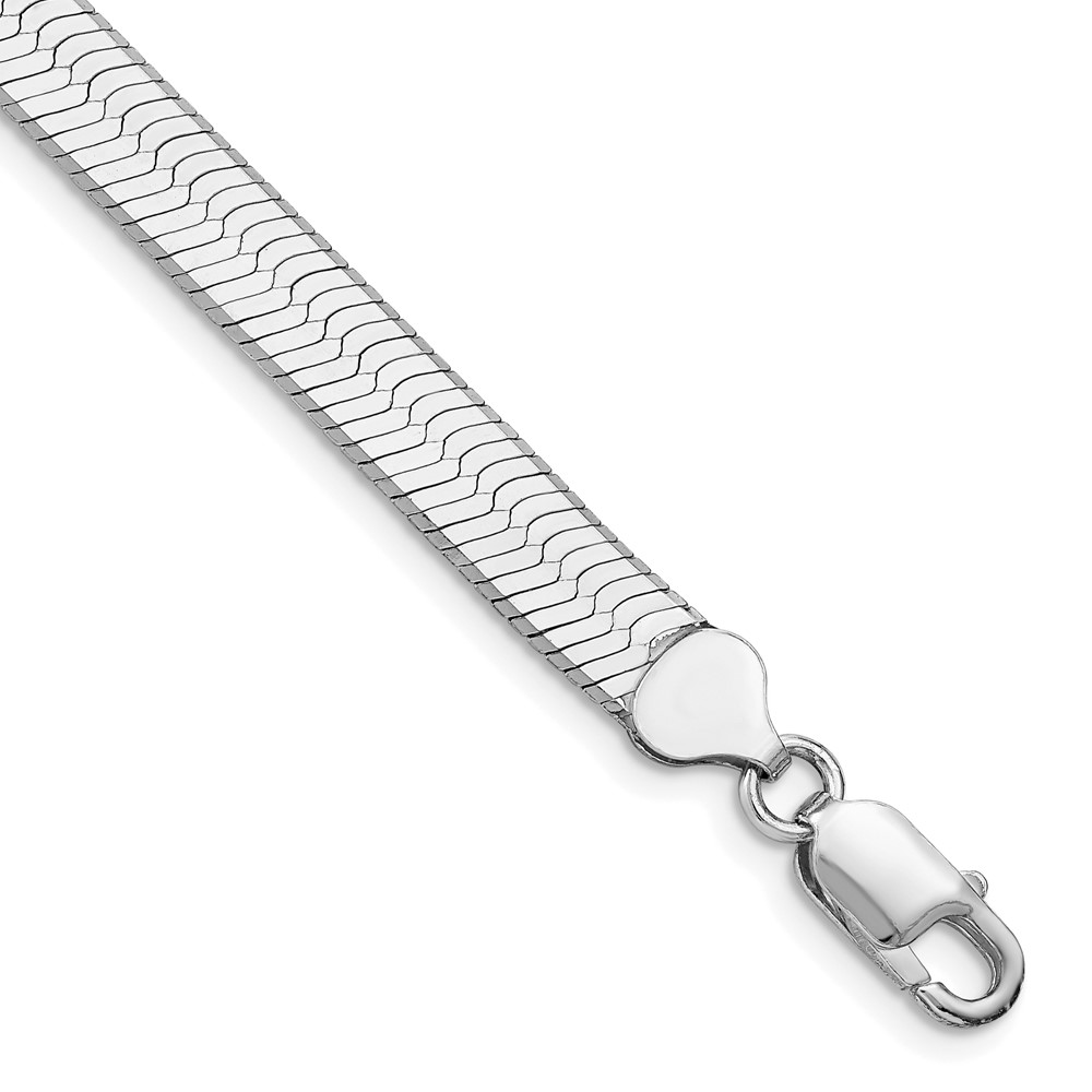 Sterling Silver Rhodium-plated 8mm Magic Herringbone Chain