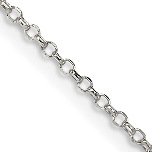 Sterling Silver 1.5mm Diamond-cut Rolo Cable Chain