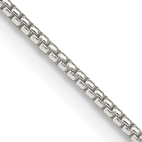 Sterling Silver 1.25mm Round Box Chain w/2in ext.