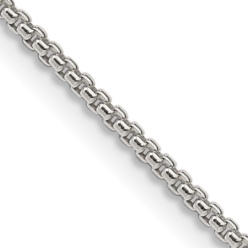 Sterling Silver 1.5mm Round Box Chain w/4in ext.
