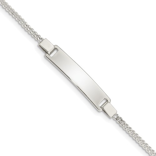 Sterling Silver Adjustable Baby ID Bracelet