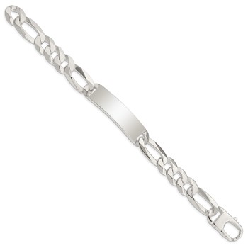 Sterling Silver Figaro Link ID Bracelet — alternate view