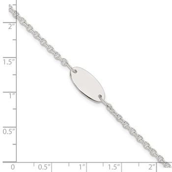 Sterling Silver Polished Childrens 6in ID Bracelet — alternate view