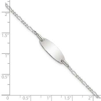 Sterling Silver Polished Childrens 6in ID Bracelet — alternate view