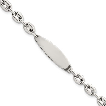 Sterling Silver Polished 6.25mm Mariner/Anchor Link 7.25 Inch ID Bracelet