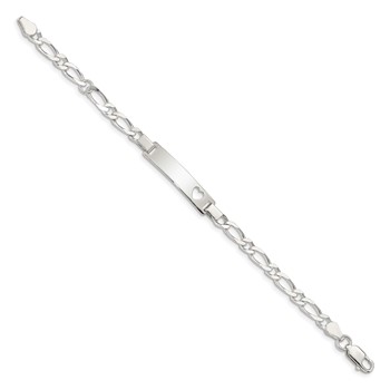 Sterling Silver Baby ID 6 IN Bracelet — alternate view