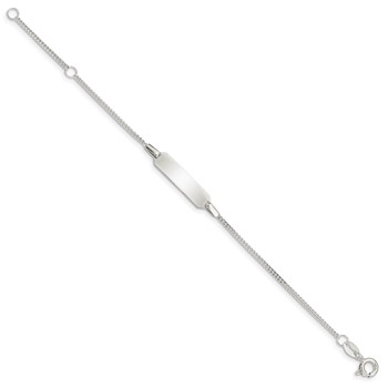 Sterling Silver Childrens 5in Plus 1in EXT ID Curb Link Bracelet — alternate view
