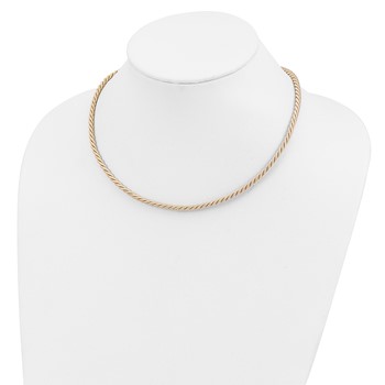 Sterling Silver Rhodium-plated 18inch Cream Satin Cord Necklace — alternate view