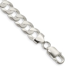 Image of Sterling Silver 8.5mm Flat Curb Chain