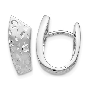 Leslie's Sterling Silver RH-plated Radiant Essence D/C Earrings