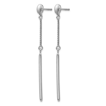 Leslie's Sterling Silver RH-plated Polished Post Dangle Earrings — alternate view