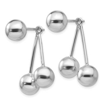 Leslie's Sterling Silver Polished Ball Post Earrings — alternate view