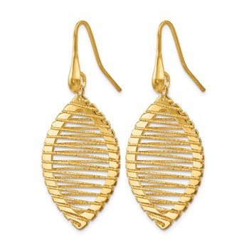 Leslie's Sterling Silver Gold-plated Shepherd Hook Earrings — alternate view