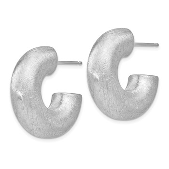 Leslie's Sterling Silver Radiant Essence J Hoop Post Earrings — alternate view