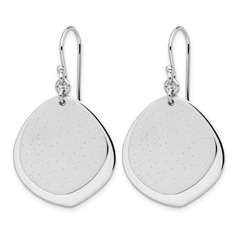 Leslie's SS Rhodium-plated Radiant Essence Polished Earrings — alternate view