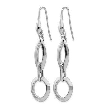 Leslie's Sterling Silver RH-plated Dangle Earrings — alternate view