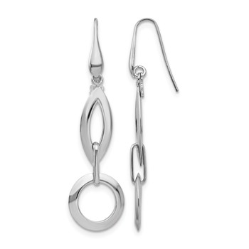 Leslie's Sterling Silver RH-plated Dangle Earrings