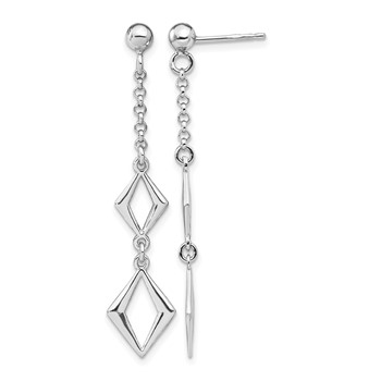 Leslie's Sterling Silver Rhodium-plated Polished Earrings