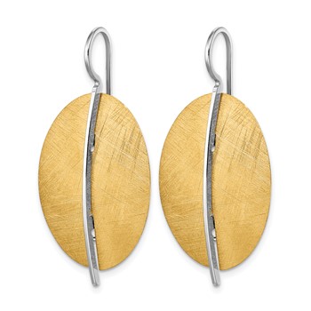 Leslie's SS RH-plt Radiant Essence Rhod-pl Gold-tone Dangle Earrings — alternate view