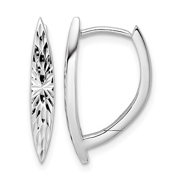 Leslie's Sterling Silver Rhod-plated D/C Hoop Earrings