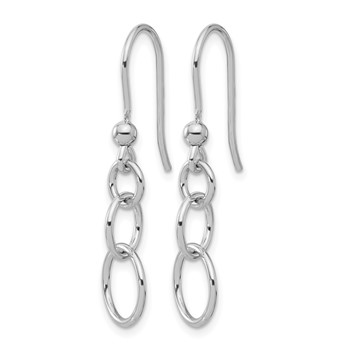 Leslie's Sterling Silver Rh-plated Polished Graduated Circle Dangle Earring — alternate view