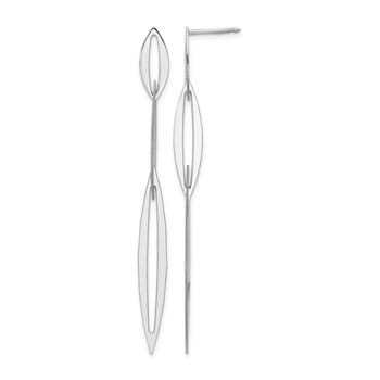 Leslie's Sterling Silver Rhodium-plated Polished Post Dangle Earrings
