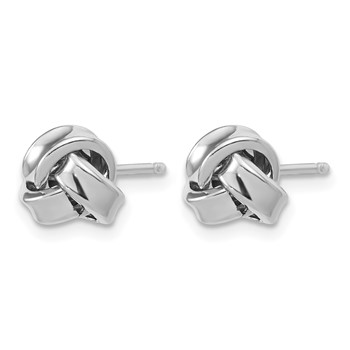 Leslie's Sterling Silver RH-plated Polished Love Knot Post Earrings — alternate view