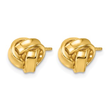 Leslie's Sterling Silver Gold-tone polished Love Knot Post Earrings — alternate view