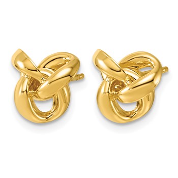 Leslie's Sterling Silver Gold-tone Polished Love Knot Post Earrings — alternate view