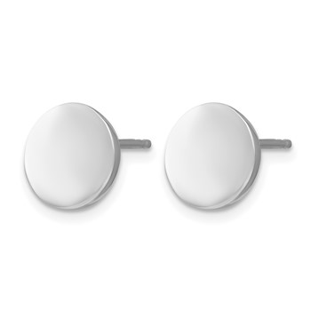 Leslie's Sterling Silver RH-Plated Polished Circle Post Earrings — alternate view